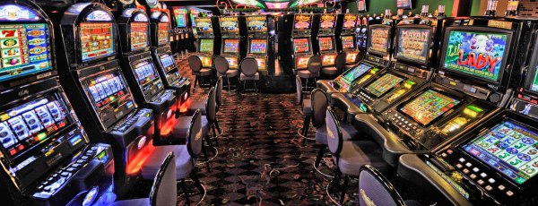 The slots floor at Mardi Gras Casino