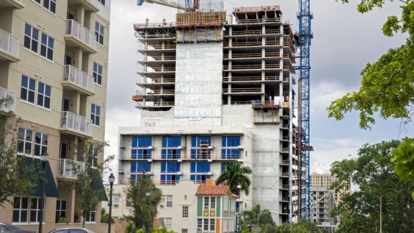 The Park-Line Beaches construction site in downtown West Palm Beach (Credit: Palm Beach Post)