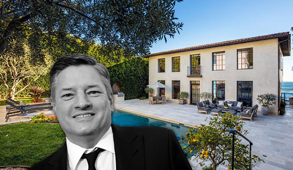 Ted Sarandos and 33360 Pacific Coast Highway (Credit: MLS, Getty Images)