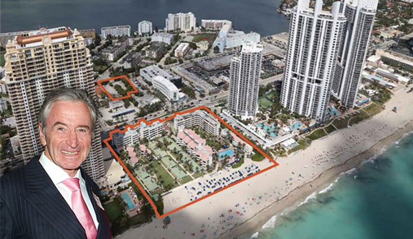 Aerial view of the property and Jules Trump (Credit: the Trump Group)