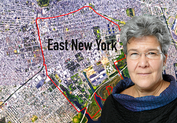 Marisa Lago and East New York (Credit: Google Maps)