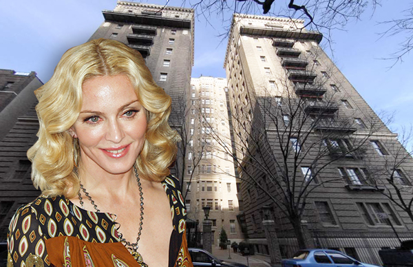 Madonna and and the Harperley Hall co-op at West 64th Street and Central Park West