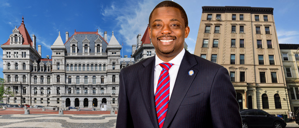 From left: Albany State House Brian Benjamin, and 28 West 127th Street