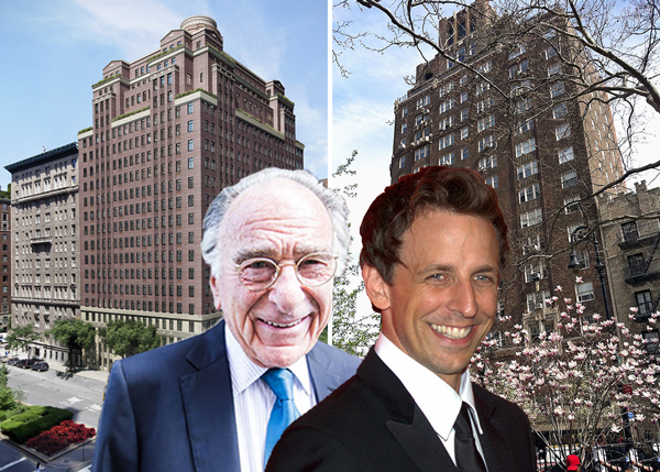 From left: 737 Park Avenue, Harry Macklowe, Seth Meyers and 302 West 12th Street