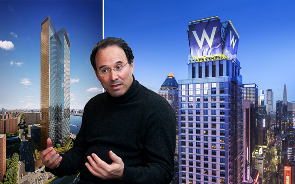 From left: One Manhattan Square, Gary Barnett and the W Hotel Times Square