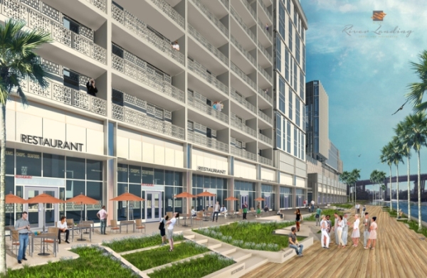 Rendering of River Landing Shops and Residences
