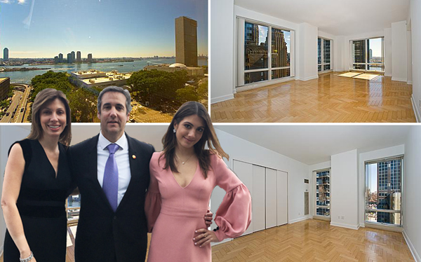 From left: Laura, Michael and Samantha Cohen (credit: Kathryn Brenzel) and their Trump World Tower home