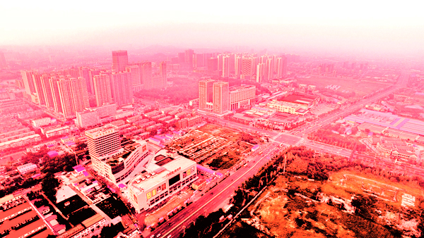 Aerial view of downtown Tangshan in China (Credit: Getty Images)