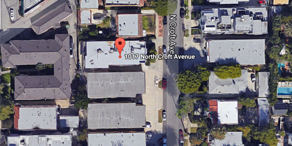 Property at 1017 N. Croft Avenue (Google Maps)