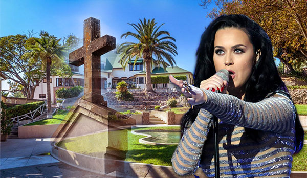 Katy Perry and the property at 1554 Hill Drive (Credit: Redfin, MLS)