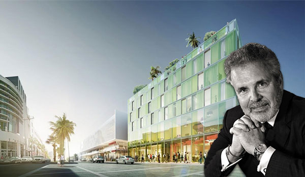 Russell Galbut and rendering of 1212 Lincoln Road (Credit: Crescent Heights)