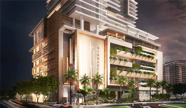 Rendering of the proposed tower at 1775 Biscayne Boulevard