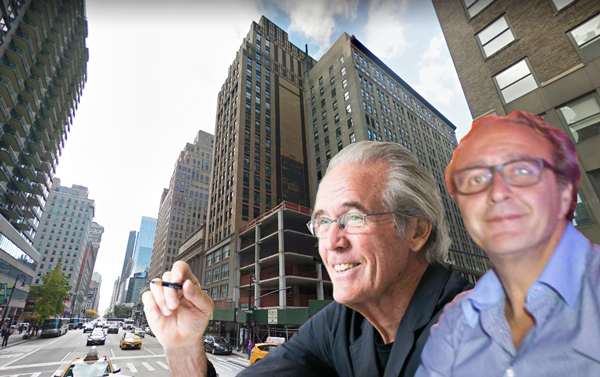 From left: 991 Sixth Avenue, William Pedersen and Isaac Chetrit (Credit: Google Maps and KPF)