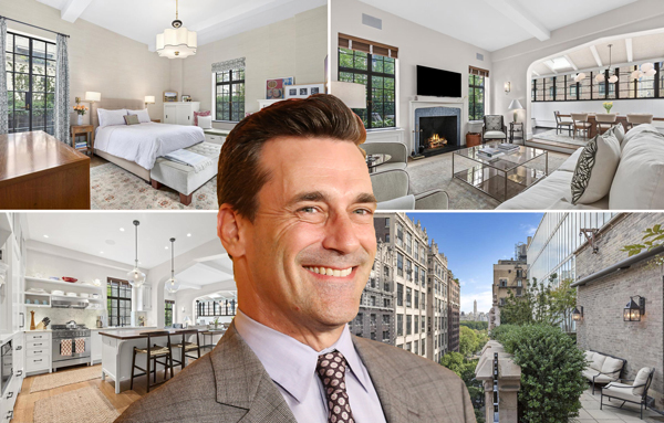 40 West 67th Street #10A and Jon Hamm (Credit: Getty Images)