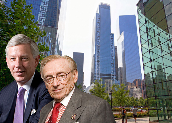 From left: McKinsey CEO Dominic Barton, Larry Silverstein and 3 World Trade Center