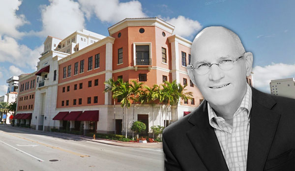 The building at 2855 South Le Jeune Road in Coral Gables with Mike Reininger (Credit: Google Maps, Florida East Coast Industries)