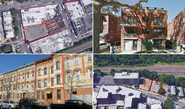Clockwise from top left: 45-15 82nd Street, 149-17 Sanford Avenue,18-93 Cornelia Street and65-38 Austin Street (Credit: Google Maps)