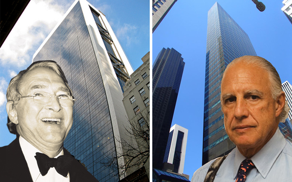 From left: Sheldon Solow and 9 West 57 Street, Edward Minskoff and 590 Madison Avenue