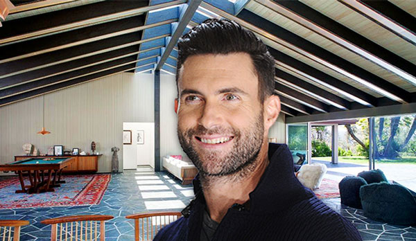 Adam Levine and his Beverly Crest Home (Credit: Getty Images, Realtor.com)