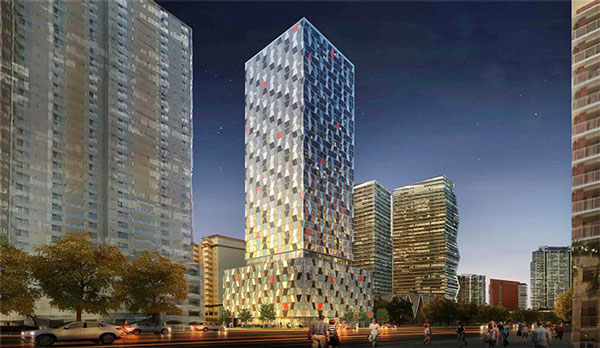 Rendering of the hotel tower near Mary Brickell Village (Credit: Arquitectonica)