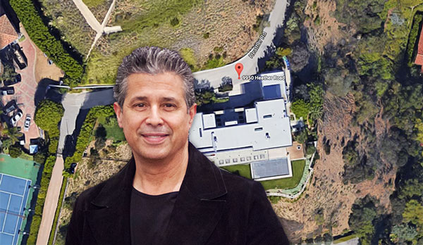 Jeffrey Rudes and the property in Coldwater Canyon (Credit: Google Maps, Getty Images)