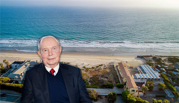 The Broad Beach parcel and Jerry Perenchio (Credit: Getty Images, The Agency)
