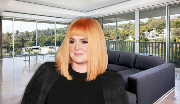 Kelly Osbourne and the apartment in Sierra Towers (Credit: Getty Images, MLS, Sierra Towers)