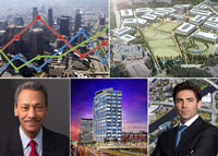 Clockwise from top left: Office space in Los Angeles is on the rise, Microsoft's major renovation plans in Redmond, Mast Capital CEO Camilo Miguel Jr. has designs on the Miami River, 7INK by Ollie could be a 'millennial resort' in Boston, and FHFA Director Melvin Watt faces choices about Fannie and Freddie.