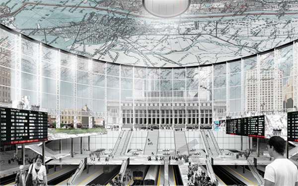 Rendering of Penn Station (credit: Practice for Architecture and Urbanism)