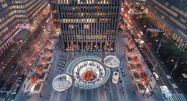 Rendering of Plaza Outside 1221 Sixth Avenue