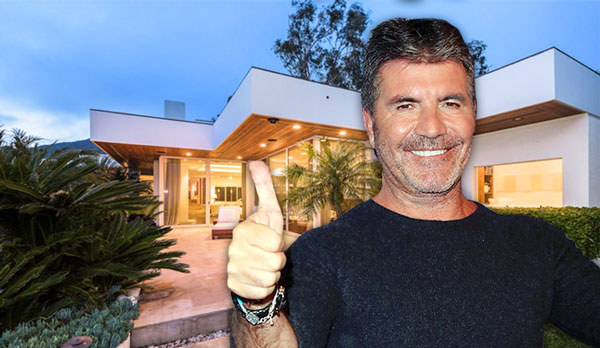 Simon Cowell and his Malibu home (Credit: Getty Images, MLS, Trulia)