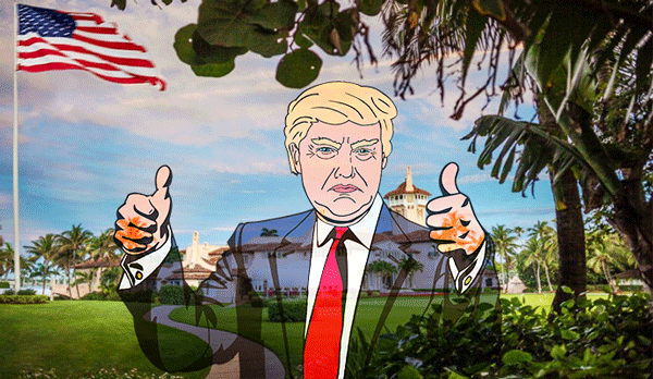 President Trump and the Mar-a-Lago Club (Credit: Mar-A-Lago, GDJ)