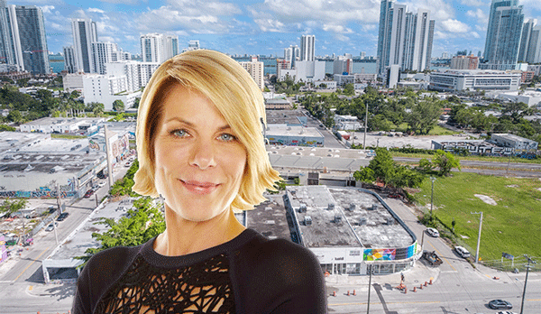 Mika Mattingly and the development site in Wynwood