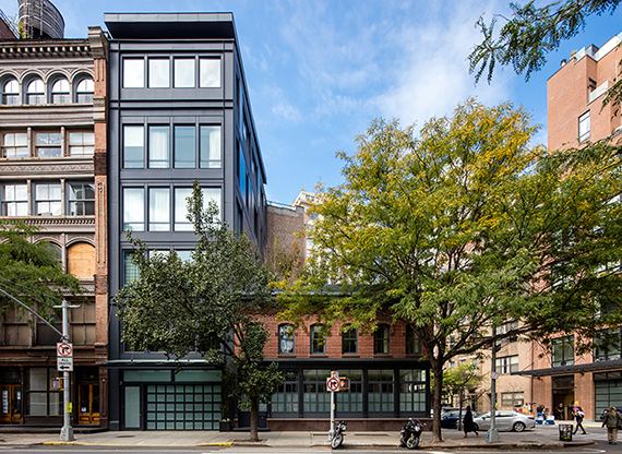 The exterior of 2 North Moore street in Tribeca