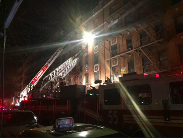 A massive fire ripped through a building at 2363 Prospect Ave. Dec. 28 (Credit: FDNY)