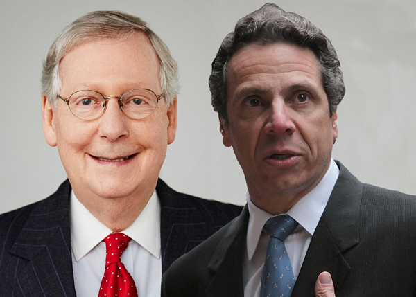 Mitch McConnell and Gov. Andrew Cuomo (Credit: Getty Images)