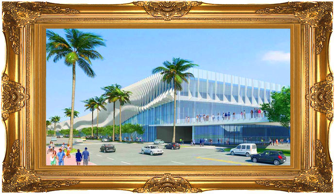 Rendering of Miami Beach Convention Center (Credit: Clark Construction, Max Pixel)