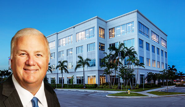 Pembroke Pointe 880 and CEO of Duke Realty, James B. Connor (Credit: Cushman &amp; Wakefield and Duke Realty)