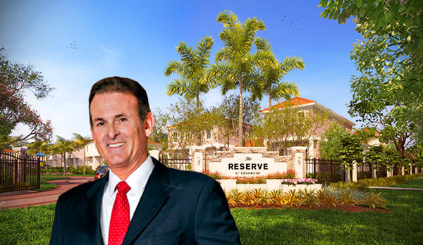 Rendering of the Reserve at Edgewood and Lennar's Stuart Miller (Credit: Reserve At Edgewood and Lennar Corporation)