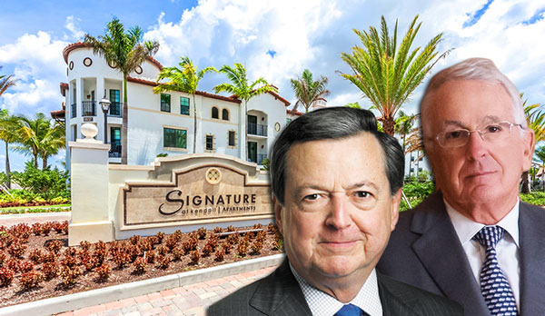 Signature at Kendall and developers Armando Codina and Jim Carr (Credit: Apartments.com and CC Residential)