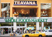 From top: a Teavana store and Whole Foods Union Square