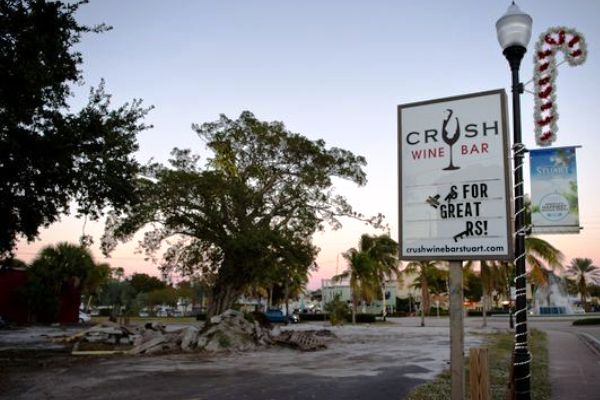 Crush Wine Bar is one of several businesses in downtown Stuart that closed to make way for the Azul Apartments development. (Credit: TCPalm.com | Xavier Mascareñas )