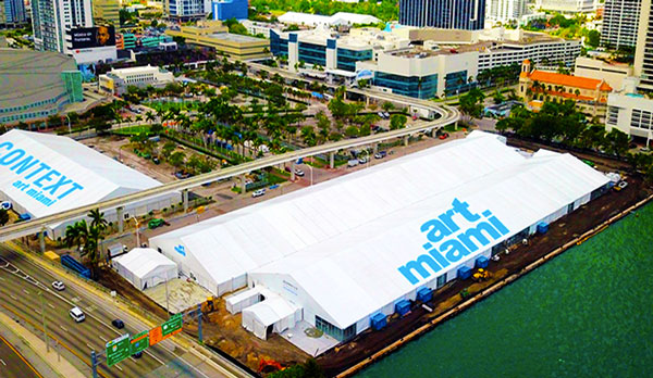 Aerial view of Herald Plaza during Art Miami (Credit: Art Miami)