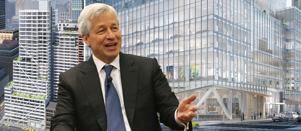 Jamie Dimon and 390 Madison Avenue (Credit: Getty Images and L&amp;L Holding Company)