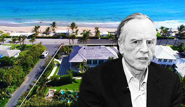 1214 North Ocean Boulevard and John Sculley (Credit: Douglas Elliman and Wikipedia)