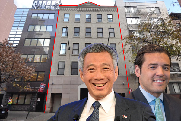 From left: Lee Hsien Loong, Daniel Kaplan and 231-233 East 51st Street