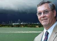 Miami skyline and Hugh Kelly