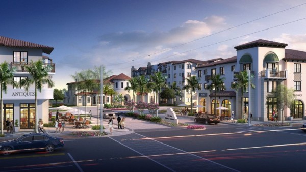 Rendering of apartment complex that would replace the Prospect Place office center at 3111 South Dixie Highway in West Palm Beach (Credit: Palm Beach Post)