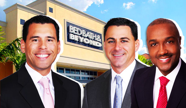 Bed Bath &amp; Beyond Plaza and Danny Finkle, Luis Castillo, and Eric Williams (Credit: RPAI and HFF)