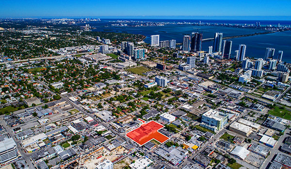 Aerial photo of the Wynwood assemblage (Credit: Cushman &amp; Wakefield)